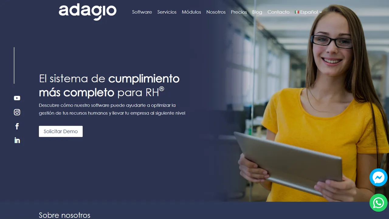 Sitio web de Adagio